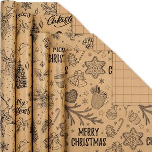 Sapin de Noël original, gros cerf à bois de cerf, biscuits au gingembre, collations, papier cadeau en cellophane - Product Image 6