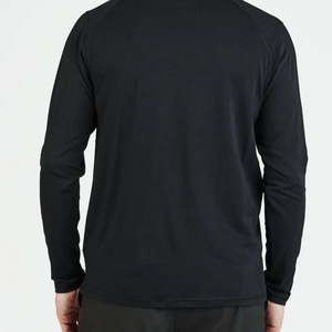 T-shirt Raglan à manches longues personnalisé pour homme, polyester/coton, vêtements de sport de haute qualité, été, séchage rapide, respirant, coupe ajustée - Product Image 3