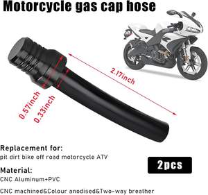 Valve de réservoir unidirectionnelle CNC avec bouchon en aluminium, tube de ventilation pour bouchon de carburant, accessoires pour VTT et motos tout-terrain - Product Image 2