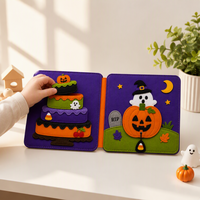 Panier d'Halloween personnalisé, livre sensoriel en feutre éducatif pour anniversaires, baby showers, apprentissage préscolaire et voyages en voiture
