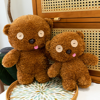 En gros, Peluche Timmy Bear en forme de châtaigne simulée, adorable, en forme d'animal, poupée de compagnie réconfortante et moelleuse, en coton PP de haute qualité