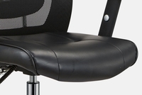 Chaise de bureau ergonomique en cuir moderne certifiée ISO9001 avec soutien lombaire et hauteur réglable