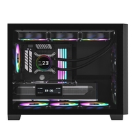 Boîtiers d'ordinateur de bureau JNP en verre trempé avec tour de refroidissement efficace pour votre configuration informatique