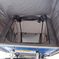 Tente de toit de voiture en toile double couche quatre saisons, une chambre, échelle coulissante en aluminium, auvent imperméable haute intensité SS01-EN