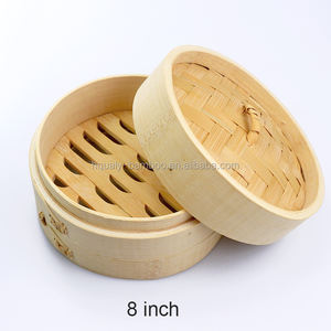 ตะกร้านึ่งอาหารทำจากไม้ไผ่ทรงกลมขนาดเล็กทำจากสเตนเลสสตีลธรรมชาติสำหรับทำอาหาร - Product Image 6