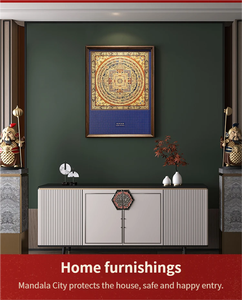 Zaman Çarkı King Kong Altar Şehri Thangka Giriş Asılı Dekoratif Tablo Kapı Tibet Retro Oturma Odası Pirinç Tablo - Product Image 3