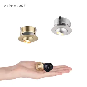 1W Lampu Sorot Bawah Led Modern Dapat Diputar Celi Kabinet Anti Silau Menyesuaikan Downlight Tersembunyi Dapat Disesuaikan Desain Baru Bola Mata Lampu Sorot Led