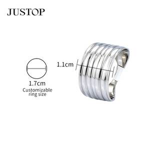 Anillos unisex OEM/OEM impermeables de acero inoxidable plateados con baño de oro, joyería de moda hipoalergénica, suministros del Señor de los Anillos - Product Image 6