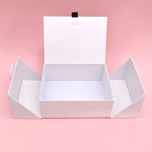 Boîte de chocolat de parfum de bijoux en papier Boîte cadeau d'emballage carré à double porte ouverte Boîtes cadeaux de faveur de mariage de tous les styles - Product Image 3