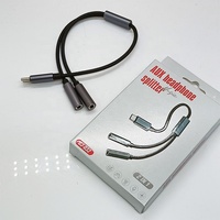 Adaptateur de partage de casque 2 en 1, cordon tressé pour téléphone, type C vers double prise jack 3,5 mm, câble répartiteur audio AUX