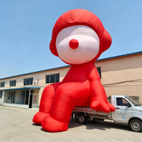 Mascotte gonflable personnalisée rouge en tissu Oxford, modèle publicitaire géant pour événements extérieurs et promotion
