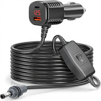 Adaptador de Corriente para Encendedor de Cigarrillos de Coche Starlink Mini 3 en 1, 5M, 12V/24V, USB-C PD20W, USB-A QC18W, Pantalla de Voltaje, Resistente a los Rayos UV y a las Llamas