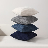Usine promotionnelle plusieurs couleurs velours côtelé bulle Grains taie d'oreiller unie maison canapé décor coussins couverture
