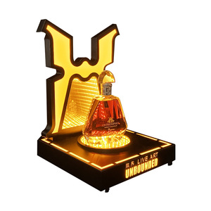 Présentoir à vin lumineux avec éclairage LED pour spiritueux et champagne, éclairage décoratif moderne, pré-assemblé - Product Image 5