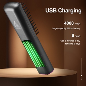 Lisseur de cheveux ionique sans fil rechargeable par USB, peigne chauffant électrique portable sans fil avec technologie d'ions négatifs - Product Image 6