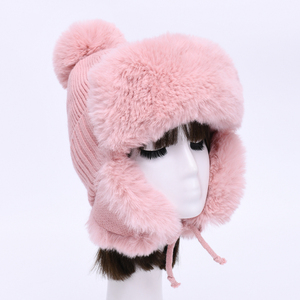 Gorro de Lana Tejida de Alta Calidad, Suave y Lujoso, para Mujer, al por Mayor, Estilo Scully, para Exteriores, Cálido, de Invierno, Unisex, con Orejeras de Piel Sintética Personalizadas - Product Image 2