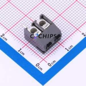 940-T-DS/02 Screw Terminal Block Through hole Component (THT),P=5.08mm Connector 1x2P 5.08mm Gray Through Hole - Product Image 1