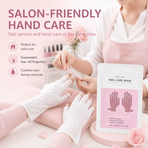 Masque pour les ongles à usage domestique ou en salon, marque privée, hydrate, adoucit les mains sèches et rugueuses, éclaircit la peau, nourrit, exfolie les bouts des doigts - Product Image 6
