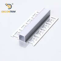 DECORTRIM - Vente en gros d'usine - Profil en aluminium encastré pour éclairage LED linéaire sur le bord des meubles de cuisine