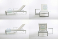 Chaise longue en aluminium Darwin avec dossier réglable pour piscine, chaise de plage pour hôtel, complexe hôtelier, usage commercial, OEM personnalisé