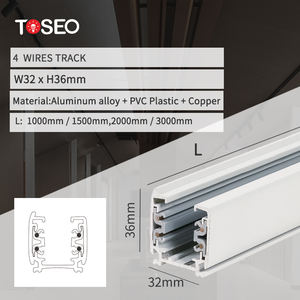 <span class=keywords><strong>Rail</strong></span> d'éclairage LED à 4 fils Design moderne <span class=keywords><strong>Rail</strong></span> de guidage en aluminium pour la décoration intérieure et le magasin de vêtements - Product Image 3