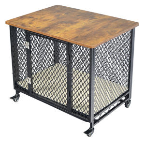 Cane mobili con cuscino, legno cassa per cani tavolo, canile moderno per cani al coperto - Product Image 1