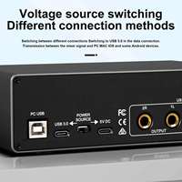 Interface audio USB 2 canaux 192 kHz pour studio, mixage sonore pour diffusion en direct, studio et podcast