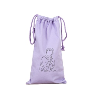 Sac de courses en coton personnalisé par sublimation, cadeau promotionnel, toile rayée avec sangle en tissu et cordon de serrage - Product Image 1