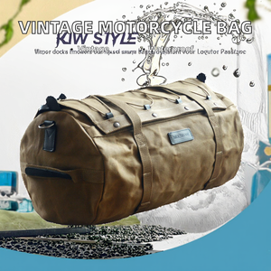 Tas Motor Pria Vintage untuk Perjalanan Outdoor, Tas Samping Jok Kapasitas Besar, Kanvas Batik Anti Air Anti Maling - Product Image 4