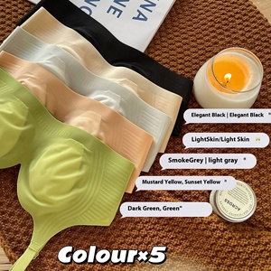 Prix d'usine Soutien-gorge sans couture en forme d'oreilles de lapin, léger, sans armatures, une pièce, en soie glacée, couvrant entièrement la poitrine, anti-affaissement - Product Image 6