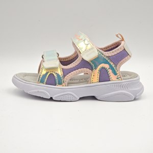 <span class=keywords><strong>Sandalias</strong></span> de Verano <span class=keywords><strong>para</strong></span> Niñas, Color Morado/Verde Iridiscente, Transpirables, con Velcro, Antideslizantes, Casuales, <span class=keywords><strong>para</strong></span> <span class=keywords><strong>Playa</strong></span> - Product Image 1