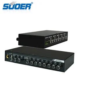 Suoer EQ-555 6 להקת רכב אודיו אקולייזר 5 תדרי רכב אקולייזר