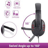 Casque de Gaming filaire, 3.5mm, 10 pièces, avec Microphone, contrôle de Volume, pour Ps5 Ps4 Xbox One Switch