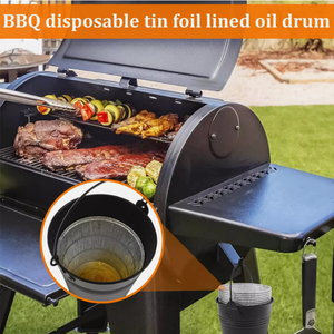 Grasa por goteo Cubo galvanizado Lata de hierro a prueba de herrumbre Revestimientos de lámina desechables de aleación para <span class=keywords><strong>Traeger</strong></span> & Pit Boss - Product Image 4