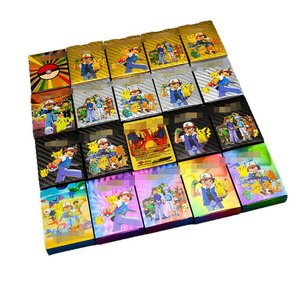 55 paquets de cartes Pokémon TCG en feuille d'or, feuille d'<span class=keywords><strong>argent</strong></span>, feuille noire et cartes diamant pour les fans d'anime et les collectionneurs - Product Image 2