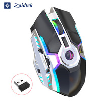 Souris de jeu optique sans fil USB 2.4G RGB avec interface rechargeable Type-C, design ergonomique pour droitiers, pour ordinateur portable