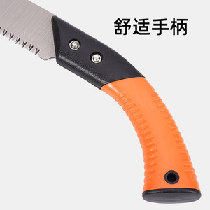 Hand <b>Saw</b> 255Mm Blade High Carbon Steel Orange Black Handle Outdoor Gardening Tool - Product Image 4