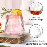 Gobelets jetables en plastique écologiques de 14 oz pour vin rouge, jus et œufs, motif rayé, résistants à l'eau bouillante, pour fêtes
