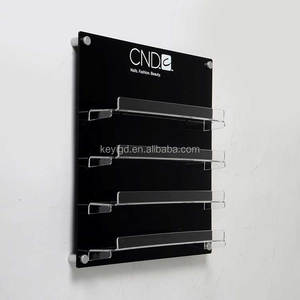 Estante de exhibición de esmalte de uñas de montaje en pared moderno, soporte de almacenamiento de acrílico negro, estantes de acrílico transparente, tienda de casa hecha de plexiglás Pmma - Product Image 2