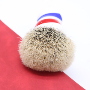 Badge professionnel 100%, brosse pour le <span class=keywords><strong>rasage</strong></span>, toilettage pour hommes, pointe argentée - Product Image 6