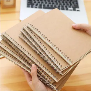 Grosir Buku Catatan Jumlah Besar Kustom Notebook A6 A5 A4 A3 Ukuran Kertas Kraft Notebook Pribadi Spiral