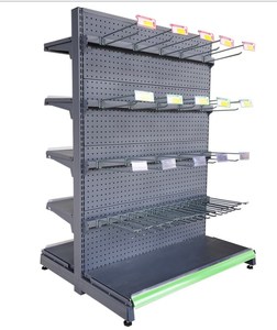 슈퍼마켓 진열대 마케팅 랙 블랙 리테일 월 쉘빙 곤돌라 선반 - Product Image 3