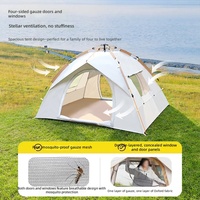 Carpa de Camping para 3-4 Personas, Lista para la Playa, Plegable Automática, Portátil, de Montaje Rápido, Resistente al Agua, de Oxford