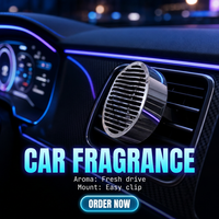 Désodorisant voiture de luxe en zinc, diffuseur de parfum et aromathérapie longue durée avec clip d'aération et coffret cadeau
