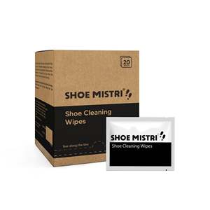 ผ้าเช็ดทำความสะอาดรองเท้าแบบทันที Shoe Mistri 20 ชิ้น ขจัดคราบสกปรก ปลอดภัยสำหรับหนัง หนังกลับ ผ้าใบ ผ้าตาข่าย และผ้าถัก - Product Image 1