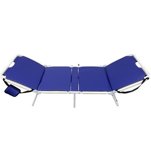 Lit d'hôpital pliant Myb Dz004 en alliage d'aluminium bleu avec plateau partagé en plastique 185x30x61cm pour enfants, adultes et personnes âgées - Product Image 4