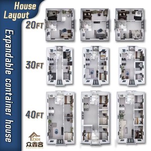 <span class=keywords><strong>Consegna</strong></span> Rapida Casa Container Modulare Espandibile di Lusso 20/30/40 FT con 2 3 4 Bagni e Cucina - Product Image 3