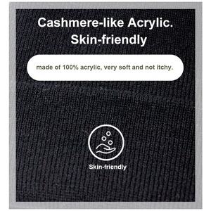 ओम गंध पुरुषों के ऐक्रेलिक बुना हुआ शैतान सींग बीनी डबल परत सादे सर्दियों टोपी कढ़ाई चरित्र सुंदर जानवर - Product Image 6