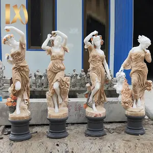 אידיאלי אמנויות מפעל ישיר מכירה מותאם אישית שיש ארבע עונה אלת פיסול 4 עונות פסלי עבור למכור