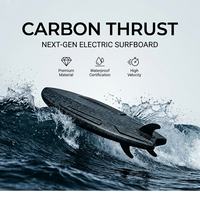 Planche de surf électrique exclusive de nouvelle génération en carbone forgé marbré, Jet Board 12KW 55Kmh 57A 60Min Lithium Sports nautiques